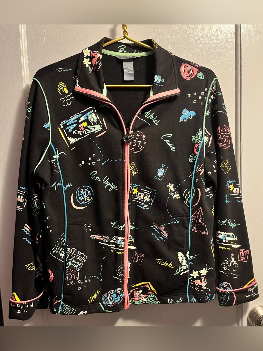 Koret Bon Voyage Travel - Zip Up Jacket Small - Road Trip Cruise